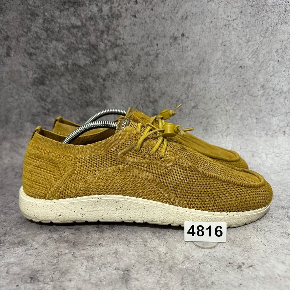 Itazero Casual Walking Shoes Mens 10 Yellow Slip On Tennis Loafer Sneaker Boat